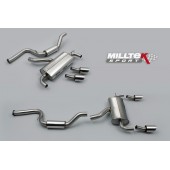 Milltek Sports Exhaust System Turbo Back With Decat Pipe (Non Resonated) ST225